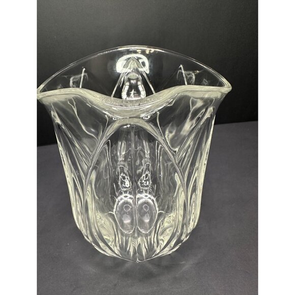 Vtg Cristal D'Arques Durand Pompano Tulip Water Pitcher Crystal Glass France 8" - Picture 3 of 11